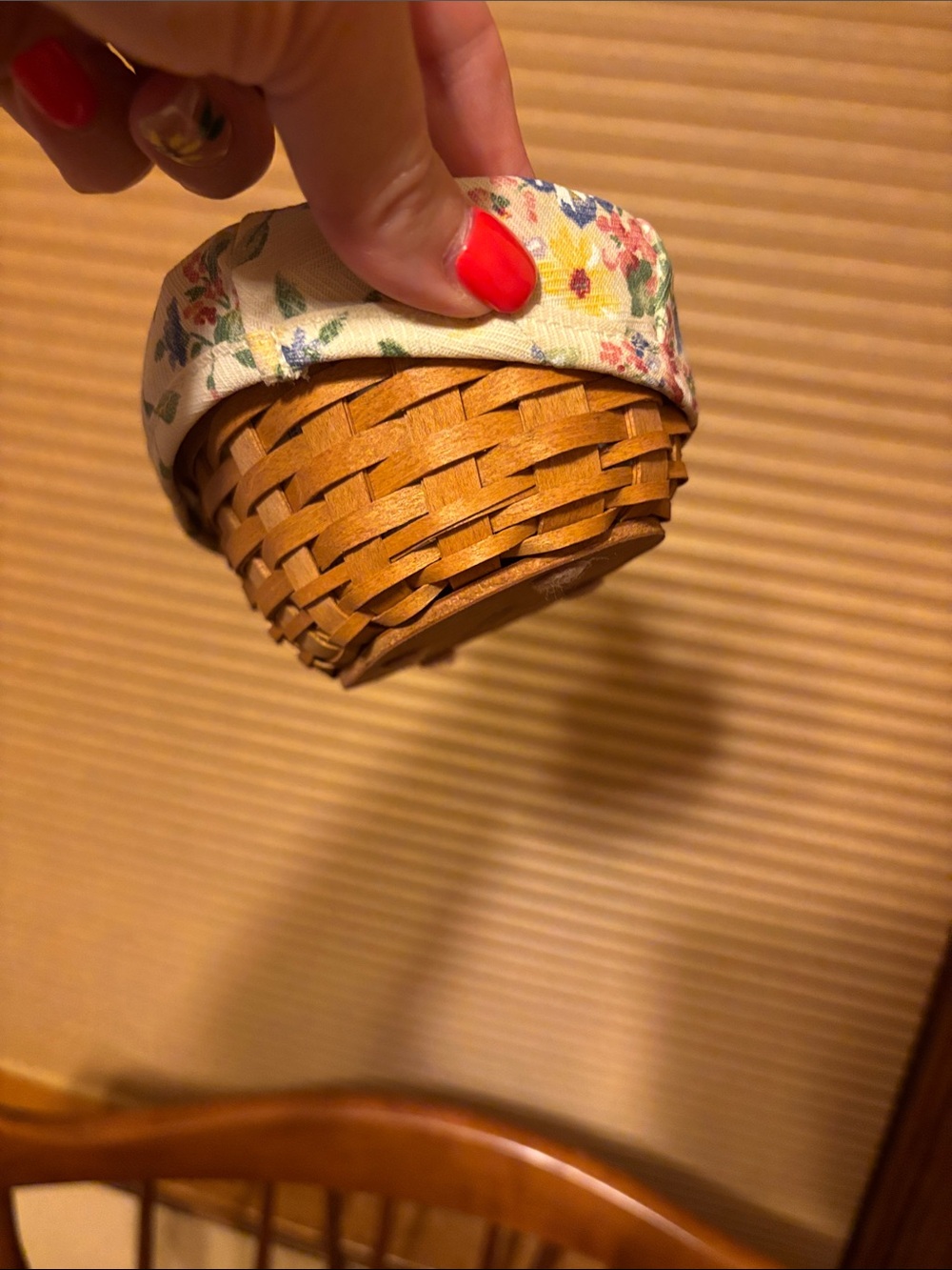 Longaberger Raspberry Basket Set - Picture 4 of 6